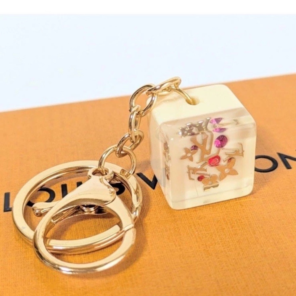 LOUIS VUITTON (Upcycled) Inclusion Cube Keychain
